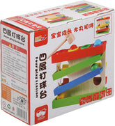 Wooden Hammer and Balls Toy, 4 Balls, 1 Hammer